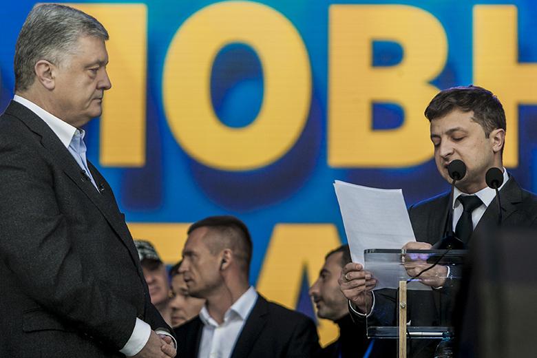 Петр Порошенко и Президент Украины Владимир Зеленко