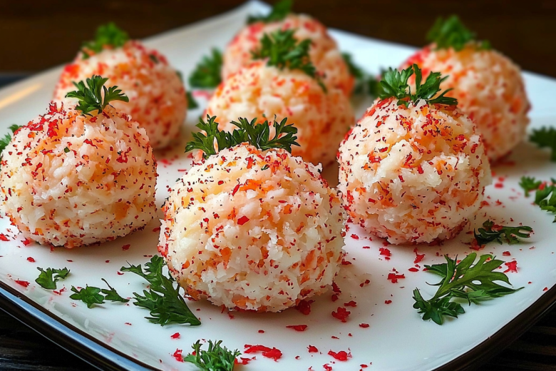 Новогодняя закуска «Рафаэлки с сюрпризом»