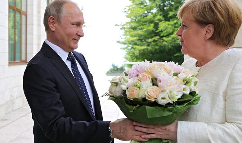 Владимир Путин и Ангела Меркель