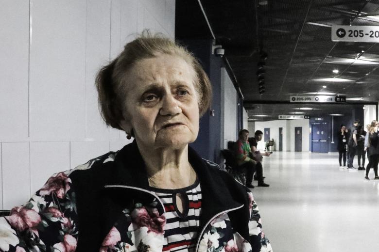 Беженцы из Шебекино в пункте временного размещения «Белгород Арена»