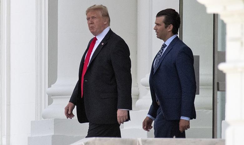 Президент США Дональд-Трамп и Дональд-Трамп младший