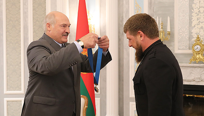 Президент Белоруссии Александр Лукашенко и Рамзан Кадыров