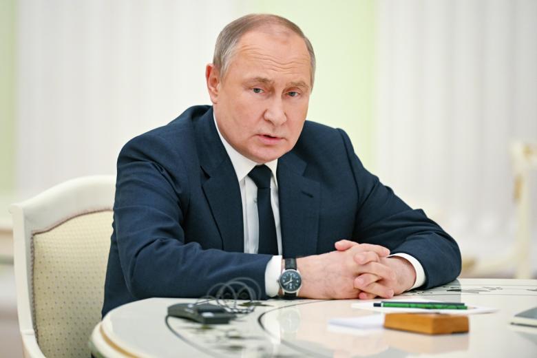 Президент РФ Владимир Путин во время встречи с генеральным секретарём Организации Объединённых Наций (ООН) Антониу Гутерришем