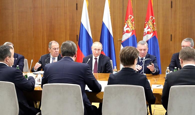 Александр Вучич и Владимир Путин