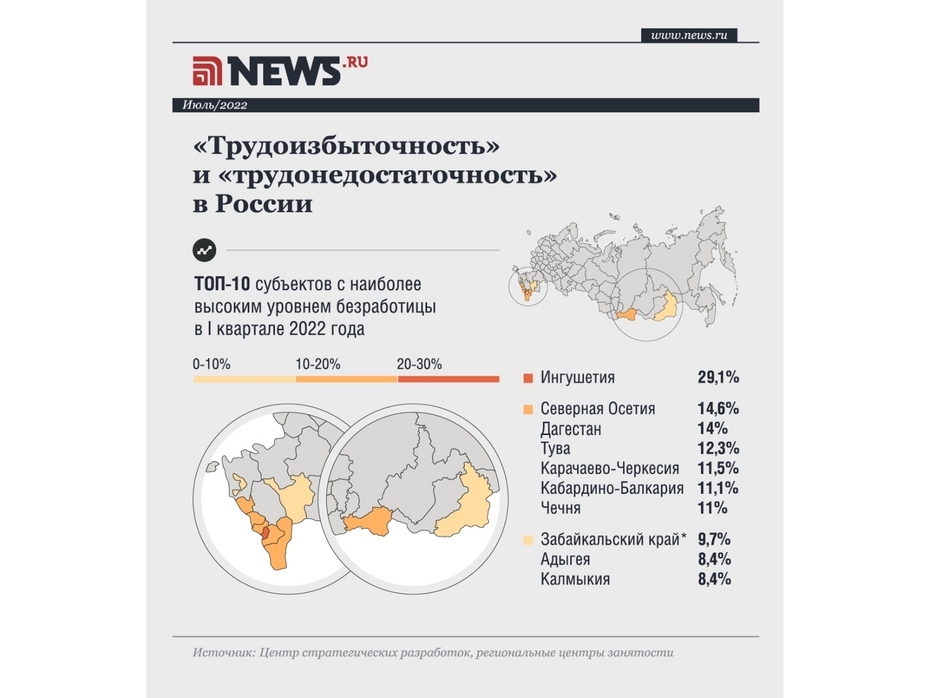 «Трудоизбыточность» и «трудонедостаточность» в России