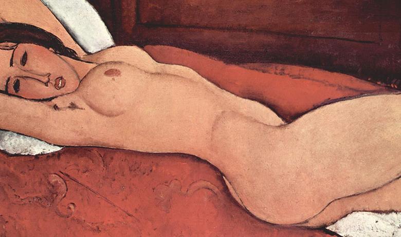 Картина из описанного цикла с названием Nu couché les bras croisés derrière la tête («Обнажённая лежала со скрещёнными руками за головой»)