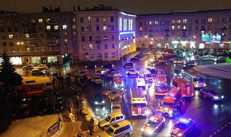 Место совершения теракта в Санкт-Петербурге