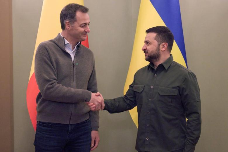 Президент Украины Владимир Зеленский  и премьер-министр Бельгии Александр де Кроо