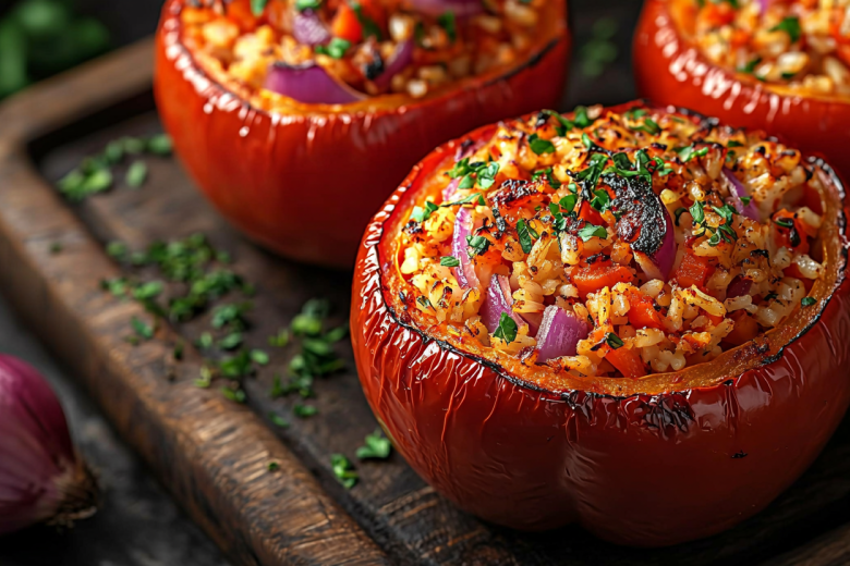 Фаршированный перец с овощами — меню для вегетарианцев