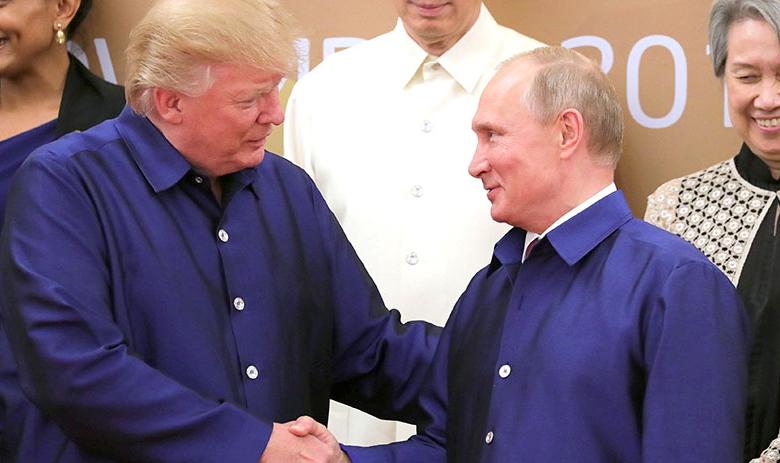 Президенты США и России Дональд Трамп и Владимир Путин