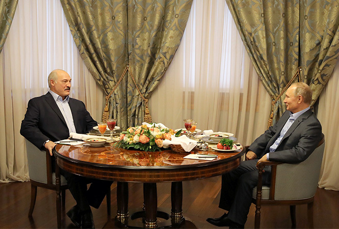 Александр Лукашенко и Владимир Путин