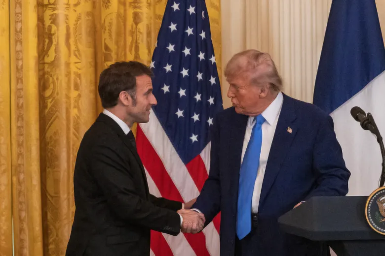 Эммануэль Макрон и Дональд Трамп