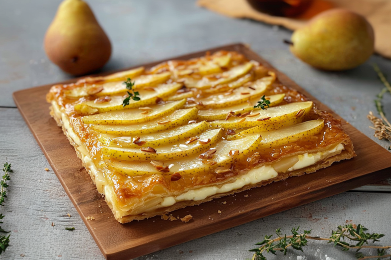 Слоеный пирог с камамбером и грушей — пошаговый рецепт с фото для уютного семейного вечера