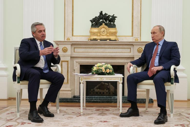 Президент РФ Владимир Путин и Президент Аргентины Альберто Фернандес