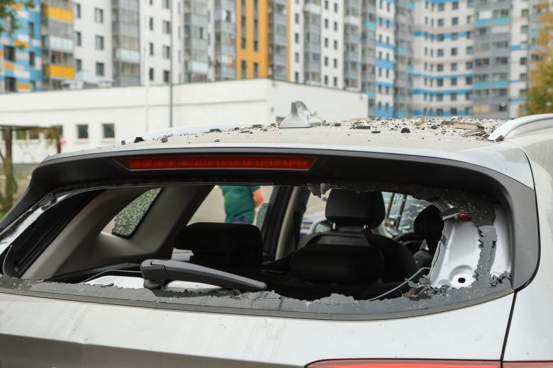 Последствия падения беспилотника в Раменском 