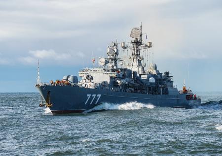 Сторожевой корабль «Ярослав Мудрый» открыл огонь по условному противнику