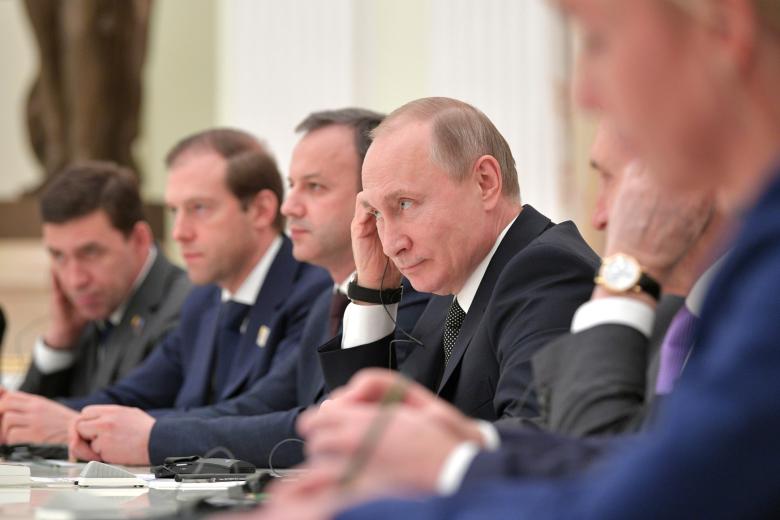 Владимир Путин на встрече с членами инспекционной комиссии Международного бюро выставок