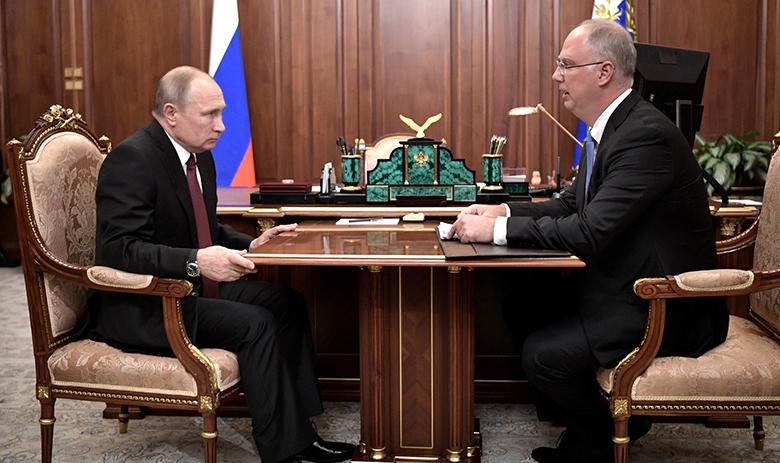 Президент РФ Владимир Путин на встрече с Кириллом Дмитриевым
