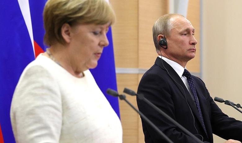Канцлер Германии Ангела Меркель и президент РФ Владимир Путин
