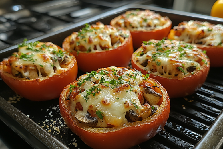 Запеченый сладкий перец: блюдо с мясом