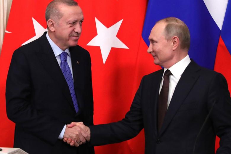 Реджеп Тайип Эрдоган и Владимир Путин