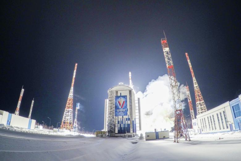 Старт ракеты «Союз-2.1а» с разгонным блоком «Фрегат» и радиолокационным аппаратом «Кондор-ФКА» № 2 с космодрома Восточный