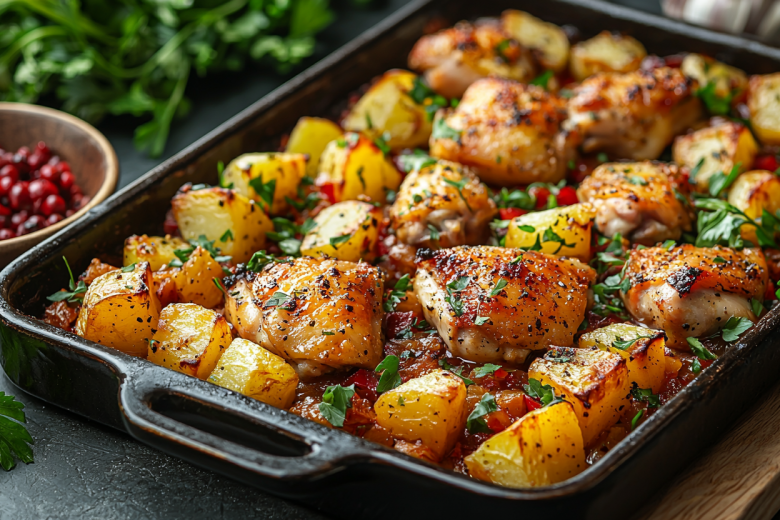 Куриные ножки с картошкой в духовке, пошаговый рецепт с фото