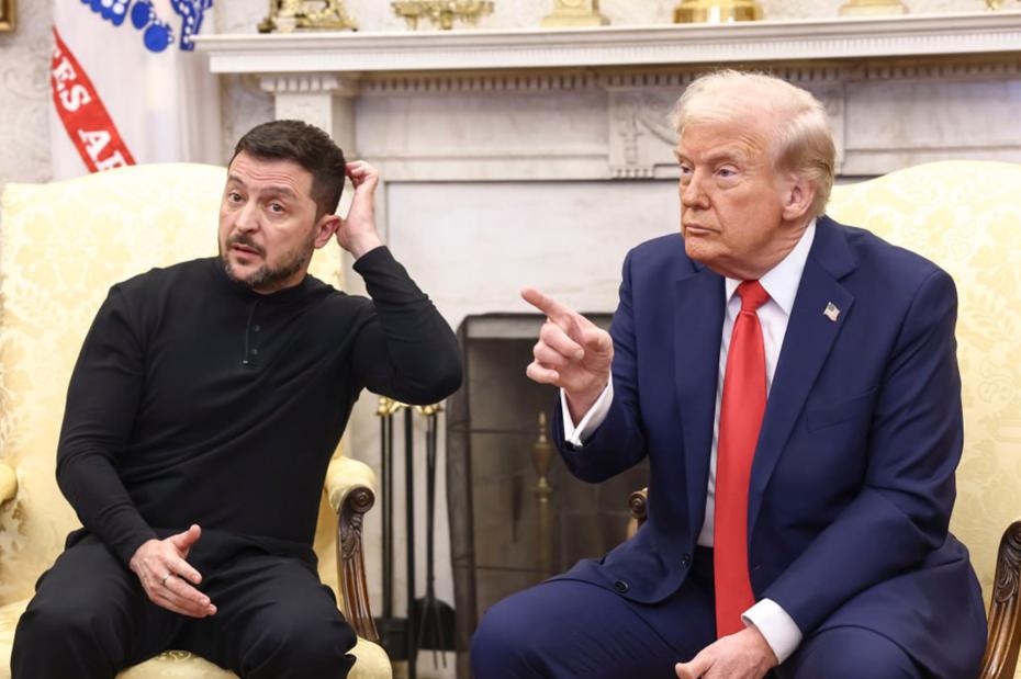Владимир Зеленский и Дональд Трамп в Овальном кабинете Белого дома в Вашингтоне, округ Колумбия, США, 28 февраля 2025 г.