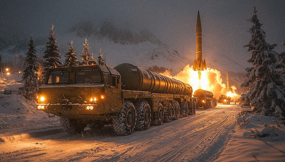 Баллистическая ракета «Орешник» в представлении ИИ