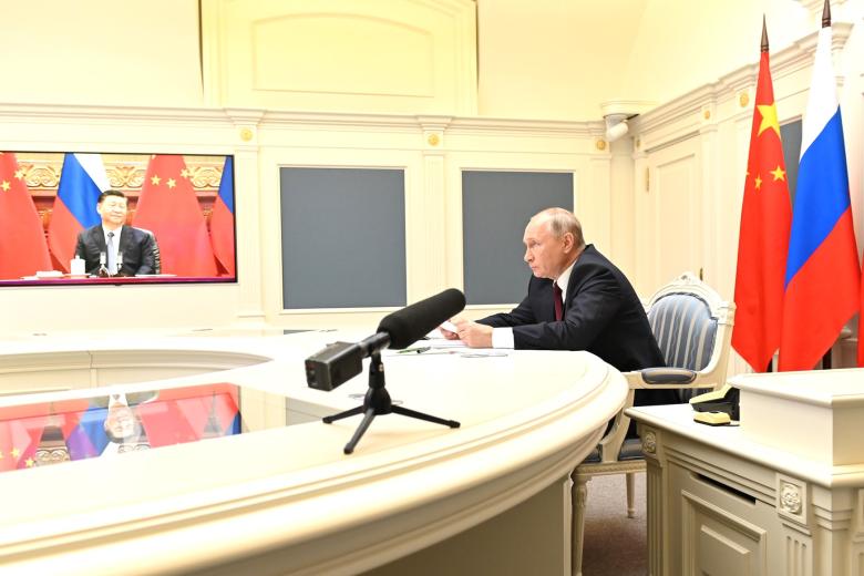 Президент РФ Владимир Путин и председатель КНР Си Цзиньпин
