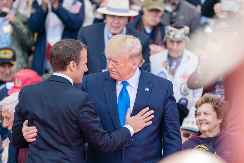Эммануэль Макрон и Дональд Трамп
