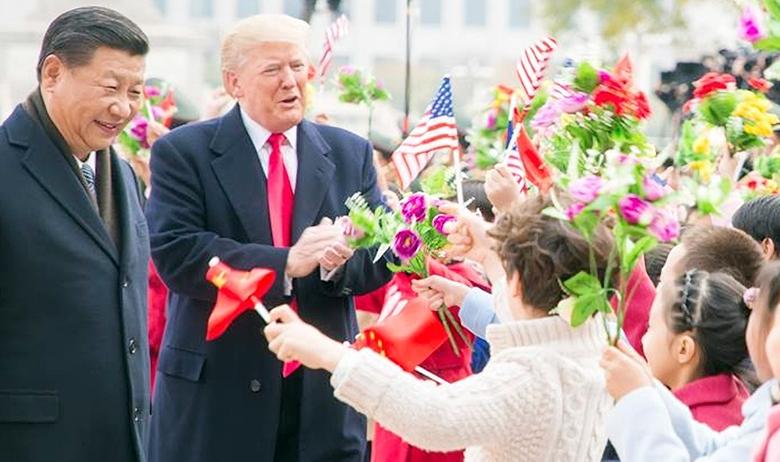 Председатель КНР Си Цзиньпин и президент США Дональд Трамп