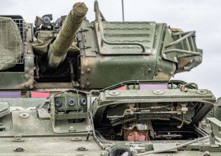 Американский Stryker вспыхнул после встречи с «Ланцетом»