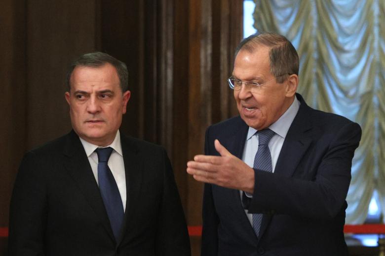 Министр иностранных дел РФ Сергей Лавров и министр иностранных дел Азербайджана Джейхун Байрамов