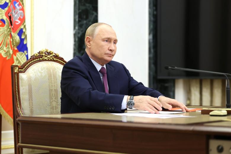 Владимир Путин на заседании постоянного совещания Совета Безопасности по ядерному сдерживанию