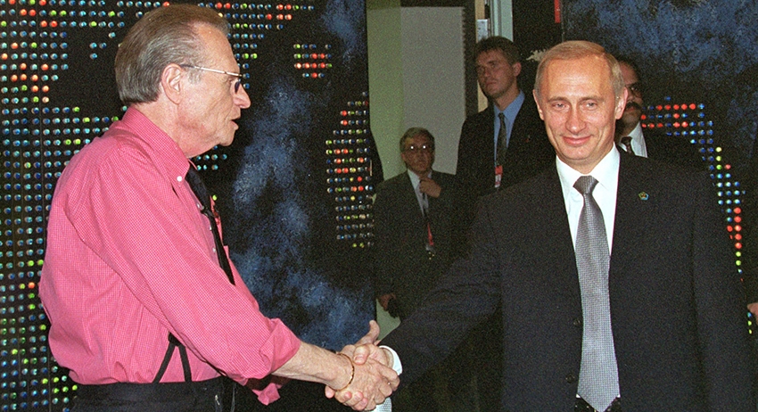 Ларри Кинг и президент России Владимир Путин