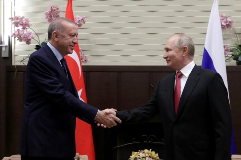 Реджеп Тайип Эрдоган и Владимир Путин