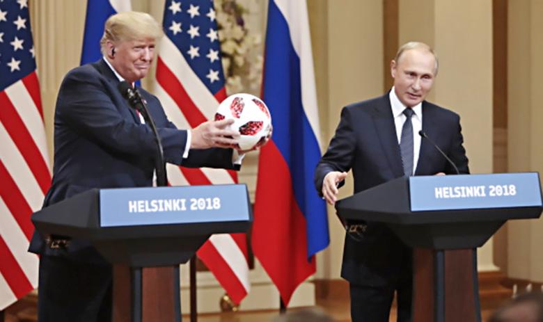 Президенты США И РФ Дональд Трамп и Владимир Путин