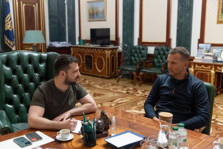 Владимир Зеленский и Андрей Шевченко
