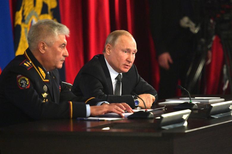 Владимир Колокольцев и Владимир Путин