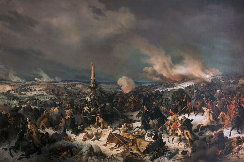 Отступление французов через Березину 17 (29) ноября 1812 года. Гесс (1844)