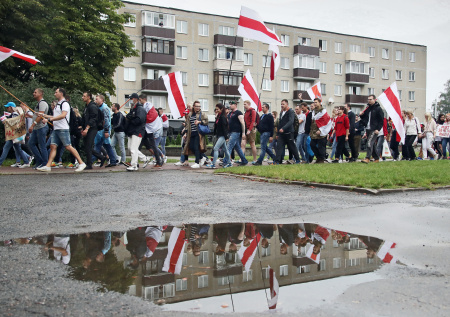 В Гродно на митинге собрались несколько тысяч сторонников оппозиции