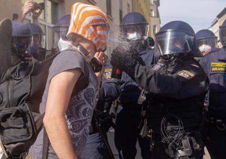 Митингующие в Вене набросились на полицейских 