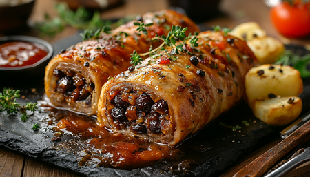 Разрезаешь, а там... Нежный мясной рулет с черносливом — вкуснятина на ужин