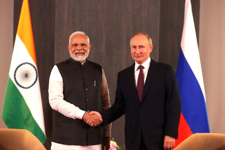 Нарендра Моди и Владимир Путин