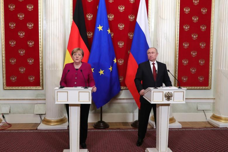Ангела Меркель и Владимир Путин