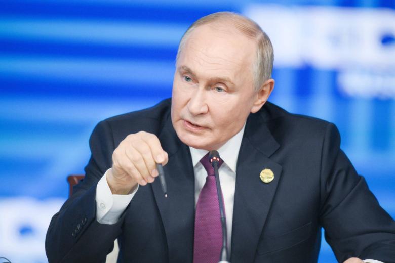 Владимир Путин на пресс-конференции в рамках XVI саммита БРИКС в Казани