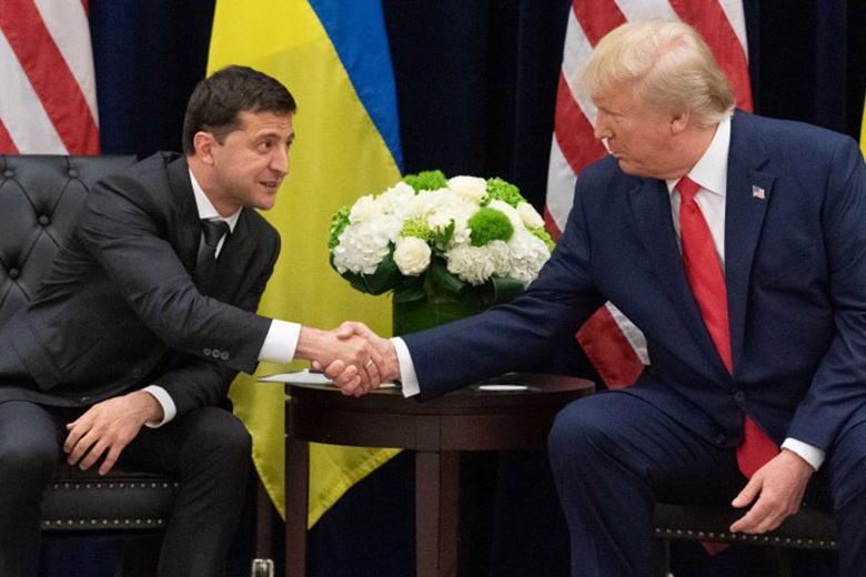 Президент Украины Владимир Зеленский и президент США Дональд Трамп 
