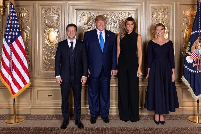 Владимир Зеленский и Дональд Трамп с супругами