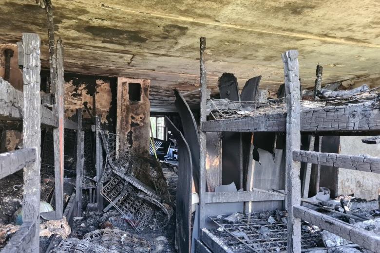  Последствия ночного пожара в хостеле на ул. Алма-Атинская